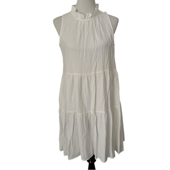 Calvin Klein Dresses & Skirts - Calvin Klein Ivory Sleeveless Dress w/Pockets size 8